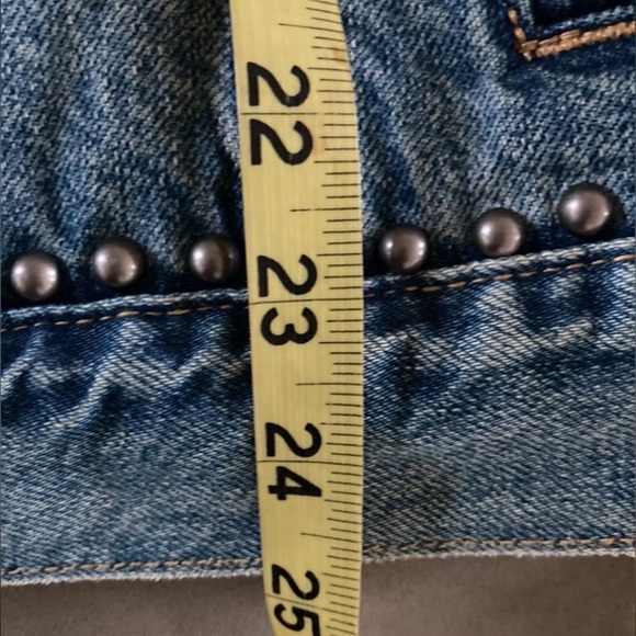 FOUND Azar Studded Oversized Denim Jean Jacket NWT Statement Layering Piece - Picture 7 of 16